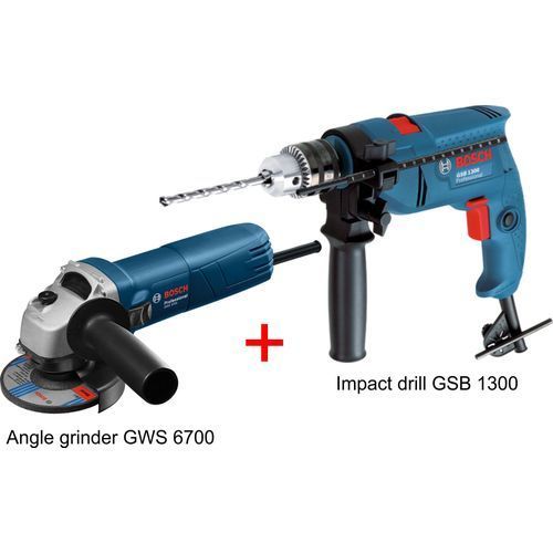 Bosch Combo Offer Angle Grinder GWS 6700 + IMPACT Drill GSB 1300